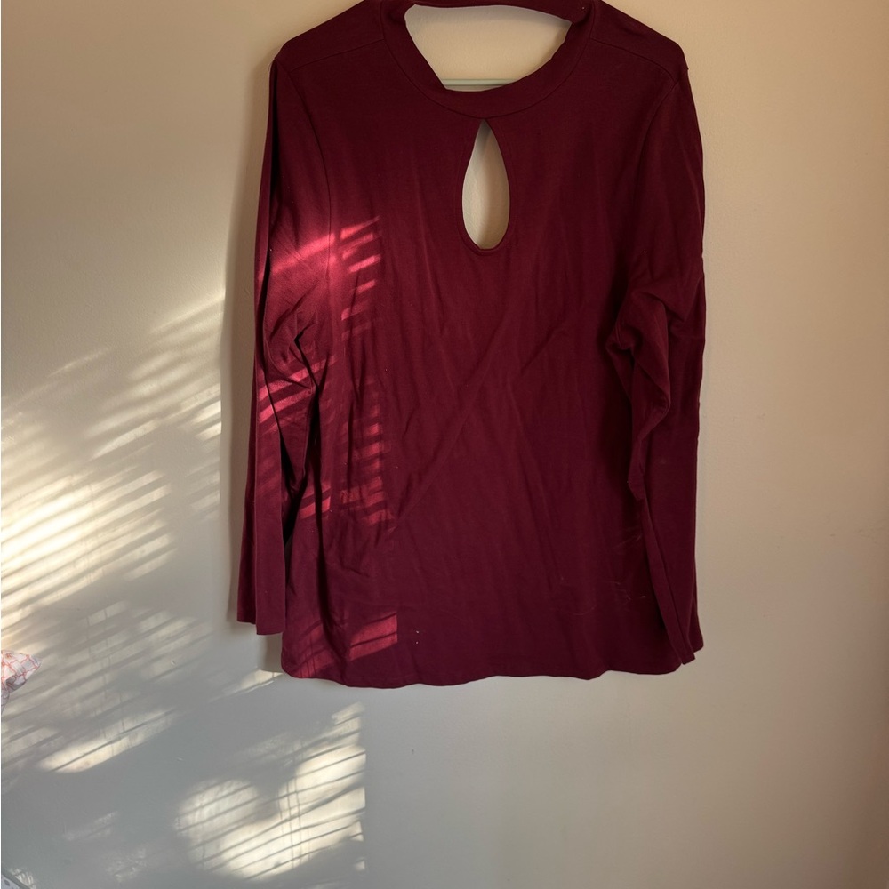 Torrid Deep Burgundy Long Sleeve Top
